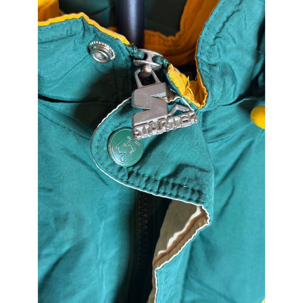Vintage Starter Green Bay Packers Jacket Mens 2XL Green Puffer Parka NFL 90s - Picture 3 of 6